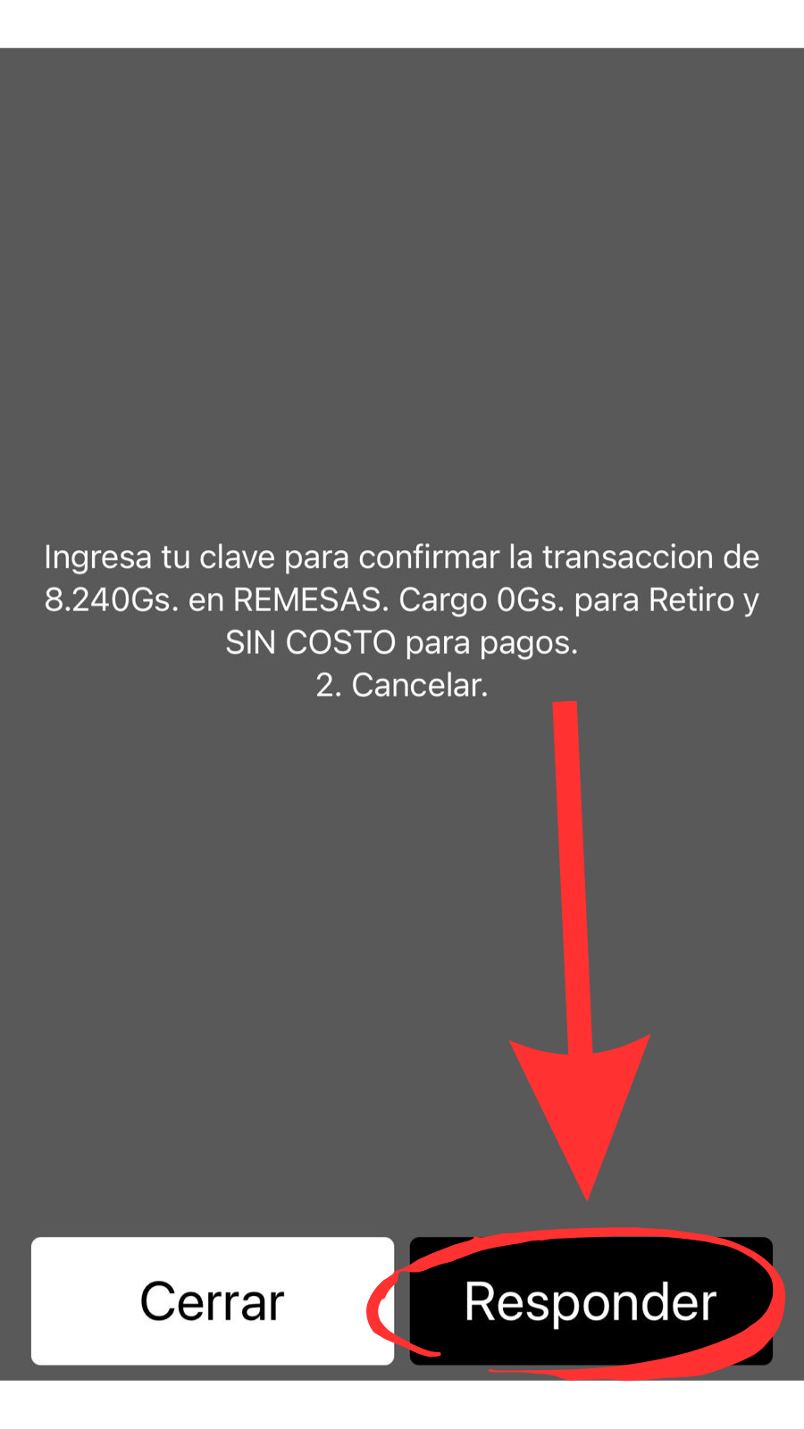 Ingresar número de billetera Tigo